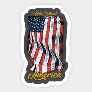 Old School America Sticker